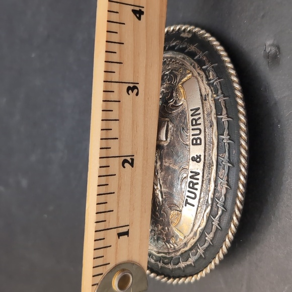 Montana Silversmith Columbus Mont. Turn & Burn Western Numbered Belt Buckle - Picture 11 of 12
